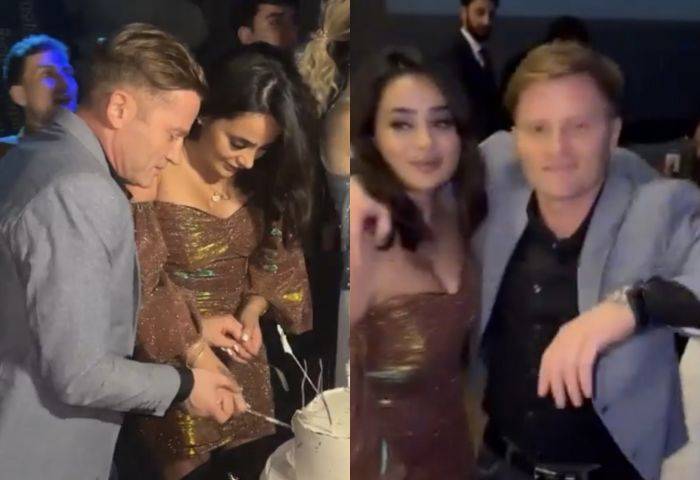 Eduard Məmmədov sevgilisinin ad günündə - VİDEO