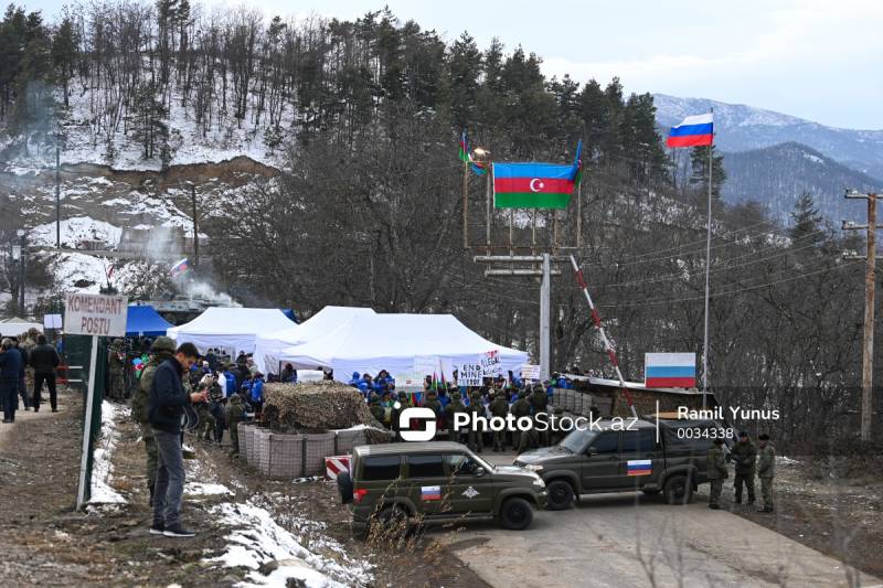Xankəndi yolunda keçirilən etiraz aksiyasının 9-cu günü - CANLI