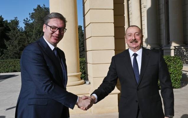 İlham Əliyev Serbiya Prezidenti ilə görüşdü - FOTOLAR