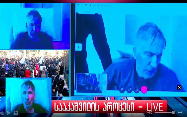 Tbilisidə Saakaşvilinin məhkəməsi keçirilir
