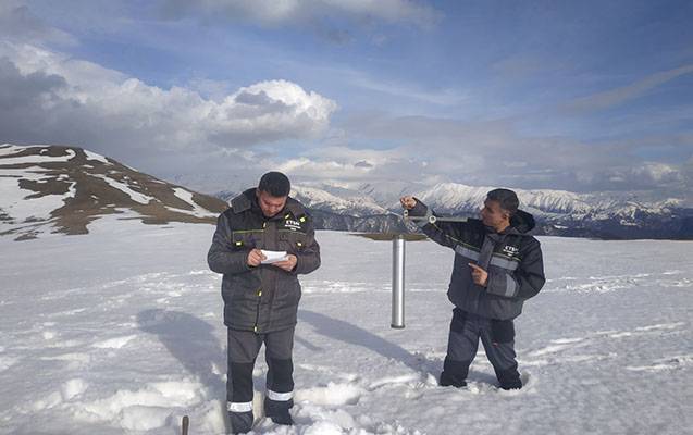 Dağlıq ərazilərdə qarölçmə yekunlaşdı - FOTOLAR