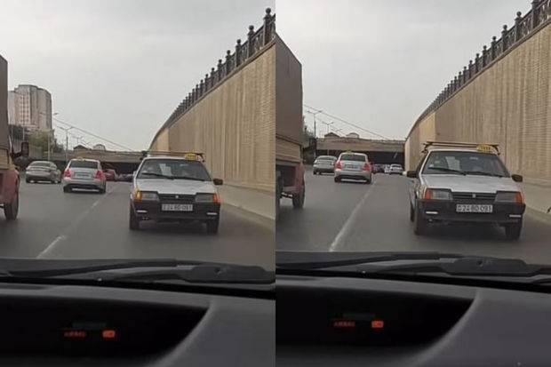 Bakıda daha bir sürücüdən ağlasığmaz addım - ANBAAN VİDEO