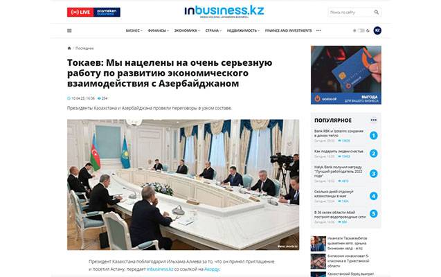 İlham Əliyevin Astanaya səfəri Qazaxıstan mediasının gündəmində! 