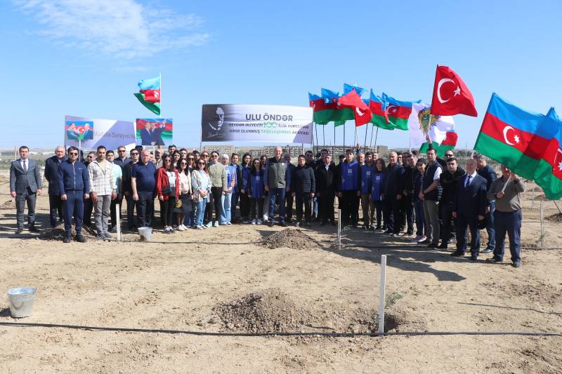 Ulu Öndər Heydər Əliyevin 100 illik yubileyi ilə əlaqədar növbəti ağacəkmə tədbirləri keçirildi - FOTOLAR