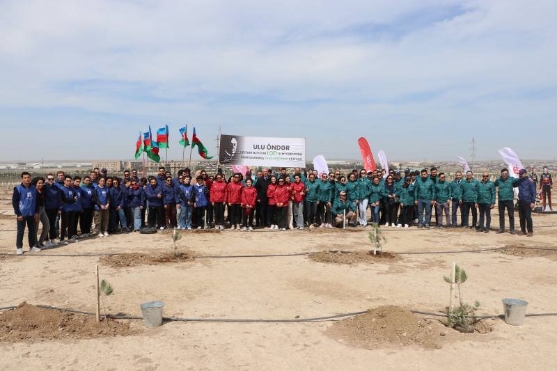 Ulu Öndər Heydər Əliyevin 100 illik yubileyi ilə əlaqədar növbəti ağacəkmə tədbirləri keçirildi - FOTOLAR