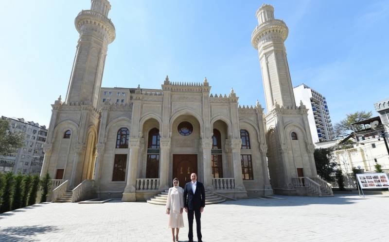 Prezident və birinci xanım Nərimanovda “Cümə” məscidinin açılışında iştirak ediblər - YENİLƏNİB (FOTO)