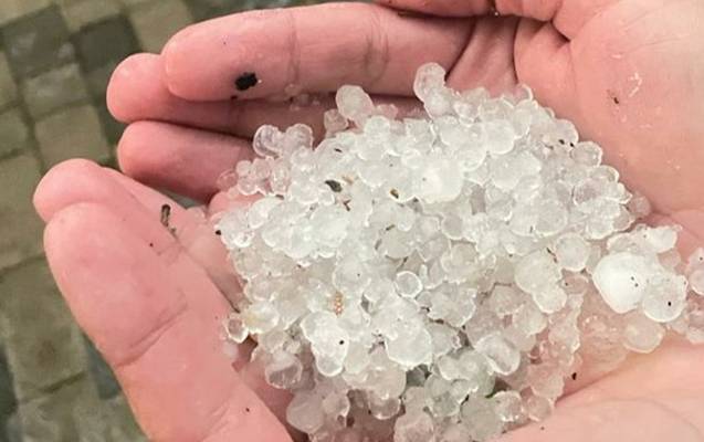 Bölgələrə dolu düşdü - VİDEO