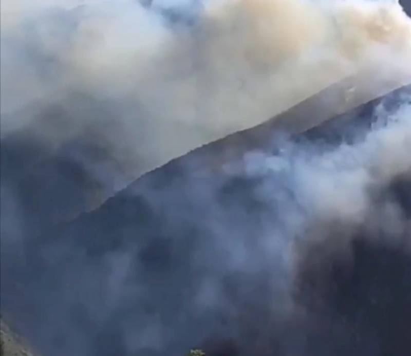 Güney Azərbaycanın Qaradağ meşəsində yanğın davam edir - VİDEO