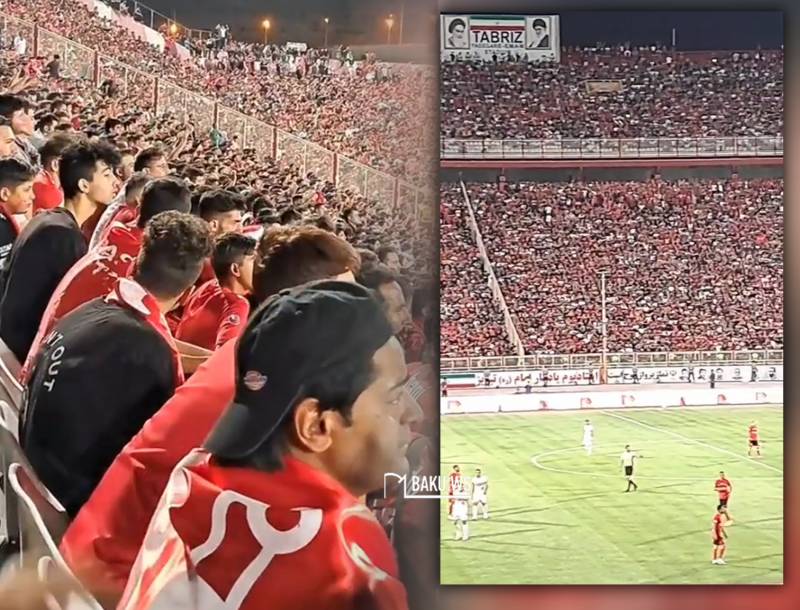 Yüzlərlə “Tiraxtur” azarkeşi “Yaşasın Azərbayan” şüarı səsləndirdi - VİDEO
