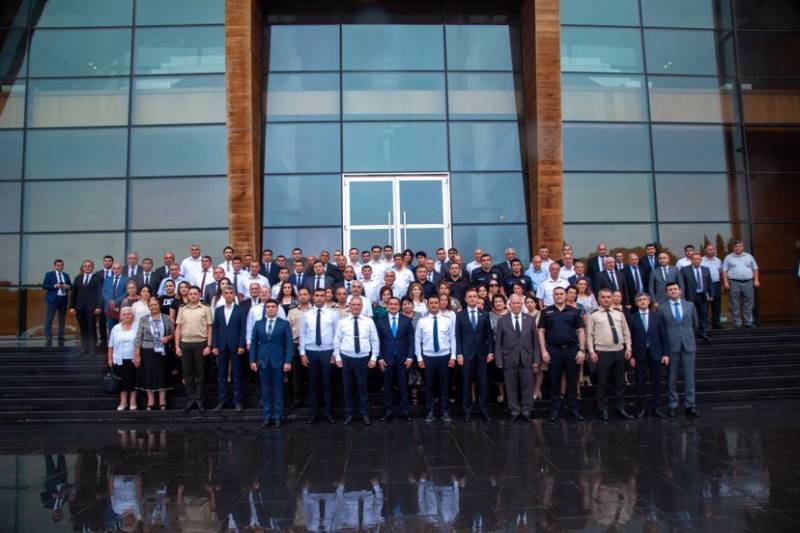 Şəmkirdə “Heydər Əliyev İli” münasibətilə konfrans keçirildi - FOTO