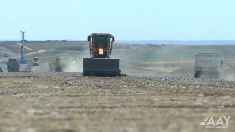 Ağdam-Füzuli avtomobil yolunun inşası sürətlə davam edir - VİDEO/FOTO