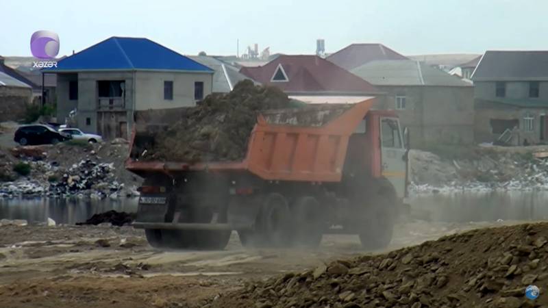 Məmmədli kəndində yerləşən göl məqsədli şəkildə qurudulur - VİDEO