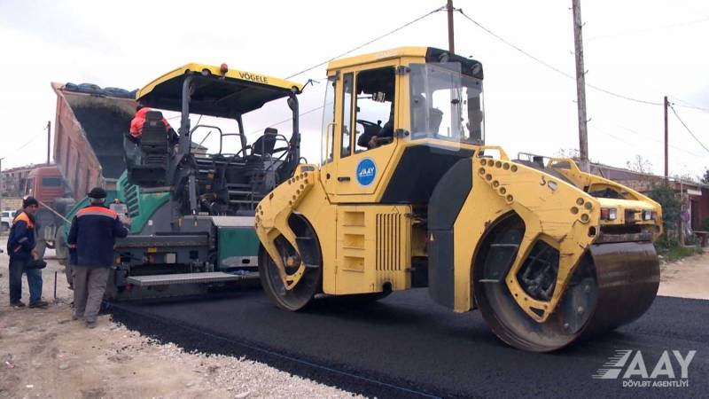 Ramana qəsəbəsində Cabir Novruz küçəsi təmir olunur