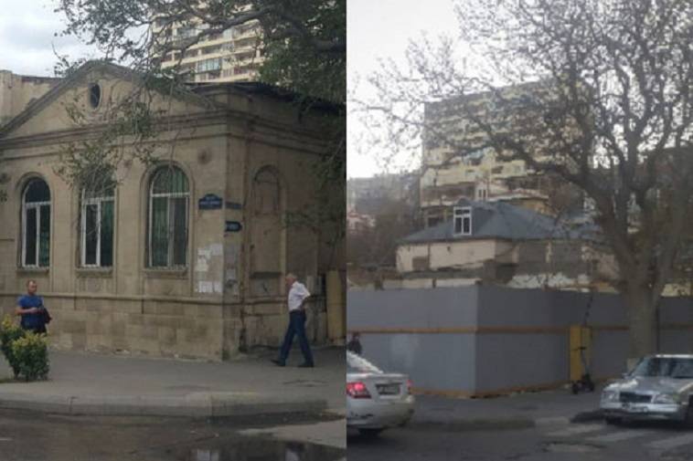 Bakıda tarixi abidə sökülüb? 