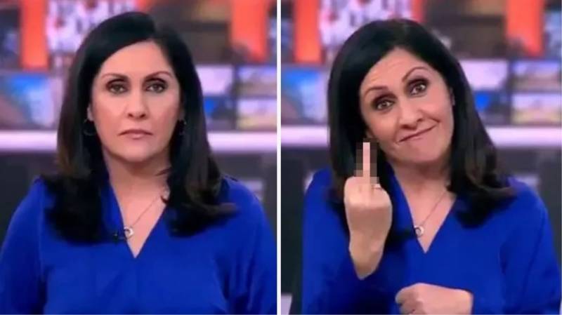 BBC xəbər aparıcısının canlı yayımda etdiyi hərəkət ortalığı qarışdırdı - VİDEO