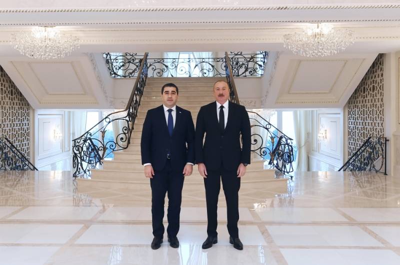 İlham Əliyev Gürcüstan parlamenti sədrini qəbul etdi - FOTOLAR