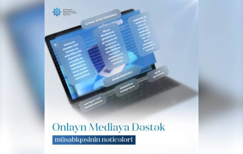 MEDİA onlayn media subyektlərinə dəstək üçün müsabiqənin nəticələrini açıqladı