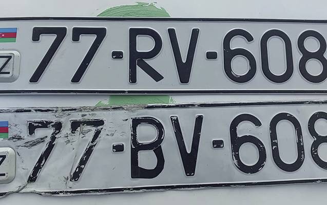 Lənkəranda maşının nömrələrinə müdaxilə edən qazi saxlanıldı - FOTOLAR