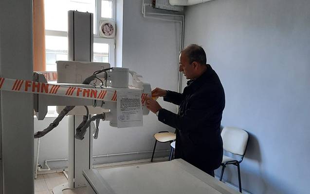 Bu xəstəxanada da rentgen müayinəsi dayandırıldı - FOTOLAR