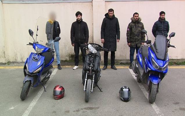 Bakıda moped oğurluğu ilə məşğul olan dəstə ələ keçdi - VİDEO