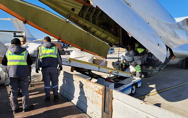 Növbəti humanitar yardım təyyarəmiz Türkiyəyə çatdı - Fotolar