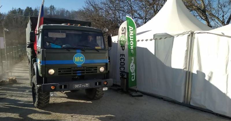 Sülhməramlıların 56 maşını aksiya yerindən keçdi