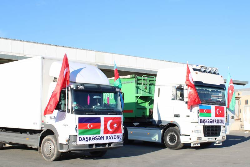 Daşkəsən Rayon İcra Hakimiyyəti Türkiyəyə humanitar yardım göndərdi - VİDEO+FOTOLAR