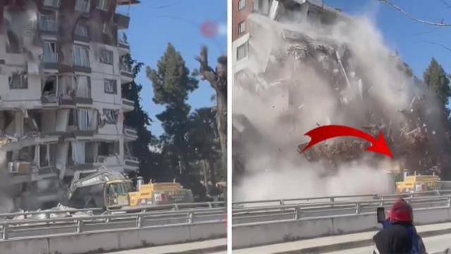 Uçan binadan belə qaçdı - VİDEO