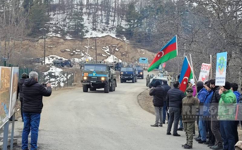 Sülhməramlıların 54 maşını aksiya yerindən keçdi