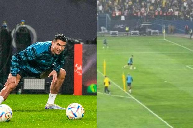 Ronaldu yeni komandası ilə ilk dəfə məşq etdi - VİDEO
