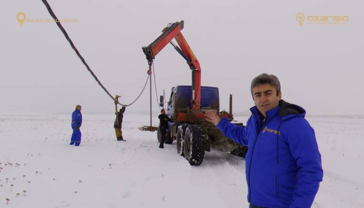 “Azərişıq” ASC Kəlbəcərdə yenidənqurma işlərini davam etdirir - VİDEO