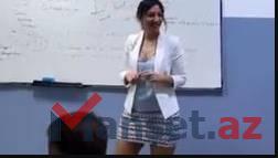 Mini yubkalı müəllim müzakirə obyektinə çevrildi – Sosial media ikiyə bölündü (FOTO/VİDEO)