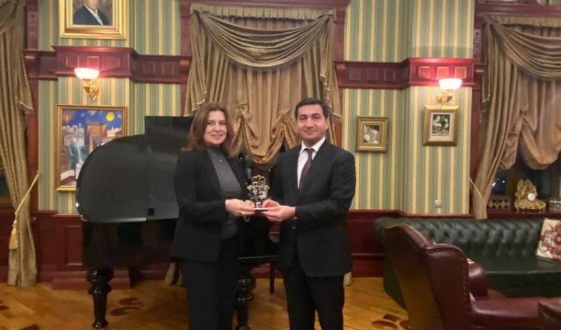 Hikmət Hacıyev israilli diplomatlarla müzakirələr apardı - FOTO