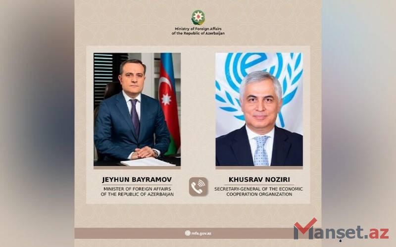 Ceyhun Bayramov ilə Xusrav Noziri arasında telefon danışığı olub