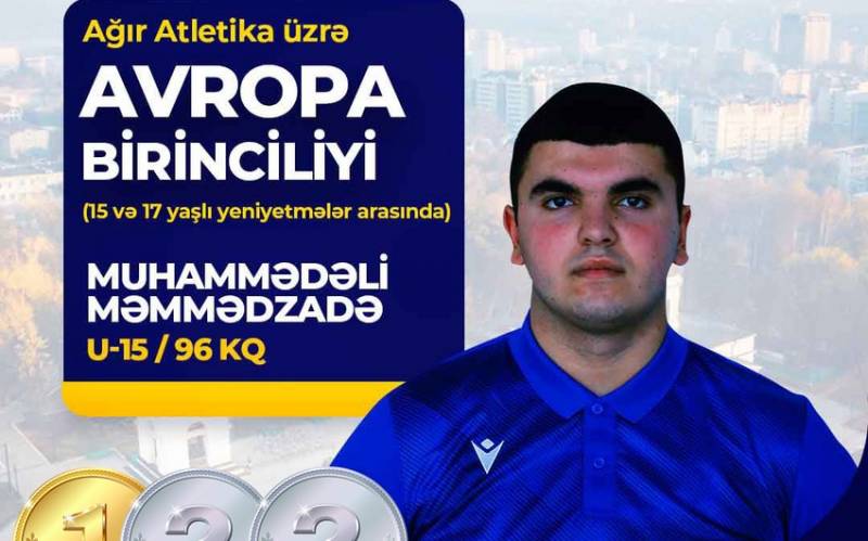 İdmançımız Avropa birinciliyində 1 qızıl, 2 gümüş medal qazandı