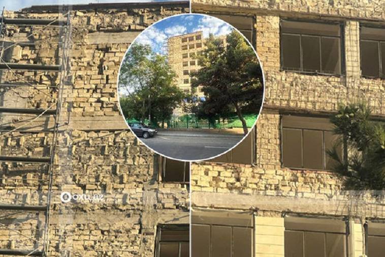 BDU-nun səliqəsiz hörgüsü: Bina sökülə bilərmi? - FOTO