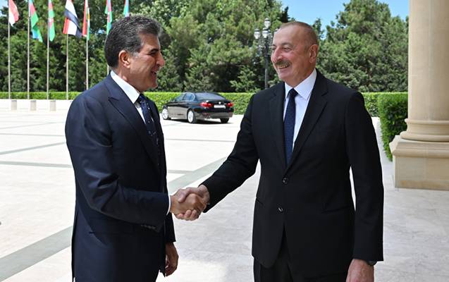 Prezident Bərzani ilə görüşdü - FOTOLAR