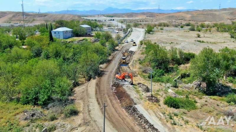 Şərqi Zəngəzurda yol təmirinə başlanıldı - VİDEO/FOTO