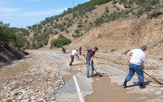 İsmayıllı yolunda son vəziyyət - FOTOLAR