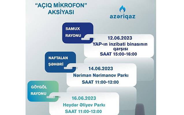 “Azəriqaz”ın “Açıq mikrofon” aksiyası davam edir
