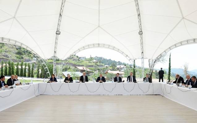 Laçında Əlaqələndirmə Qərargahının növbəti iclası keçirilib - FOTOLAR