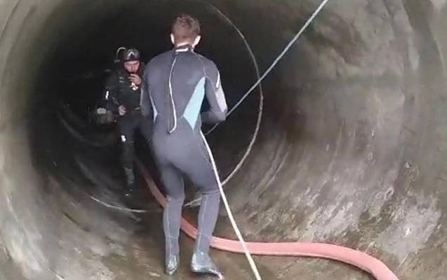 Su kanalında batan 10 yaşlı uşağın meyiti çıxarıldı - VİDEO