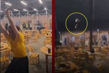 Bu ölkədə insanlar havaya uçdu - VİDEO