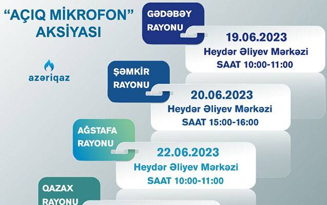 Daha 5 rayonda “Açıq mikrofon” qurulacaq