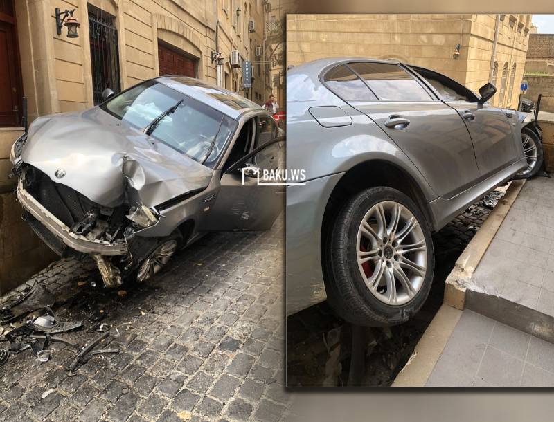 Bakıda ŞOK OLAY: \"Parkovşik\" müştərinin BMW-ni qaçırmaq istəyərkən aşırdı - VİDEO