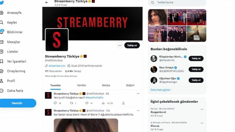 Netflix Türkiyə twitter hesabının adını dəyişdi