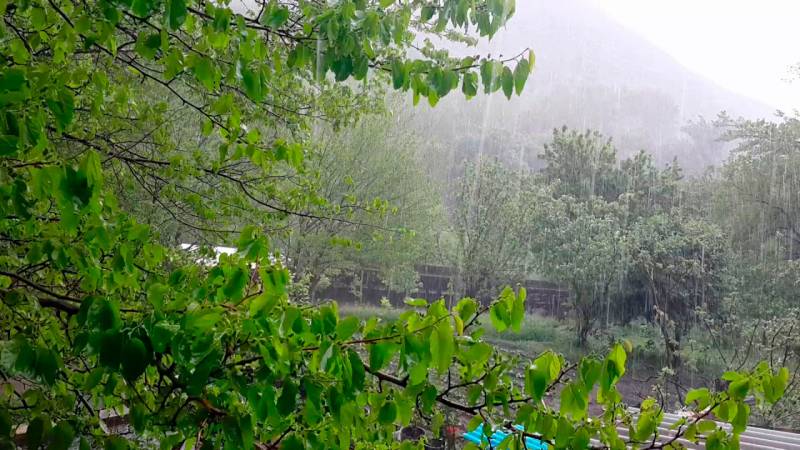 Şimşək çaxıb, intensiv və güclü yağış yağıb, sel keçib - FAKTİKİ HAVA