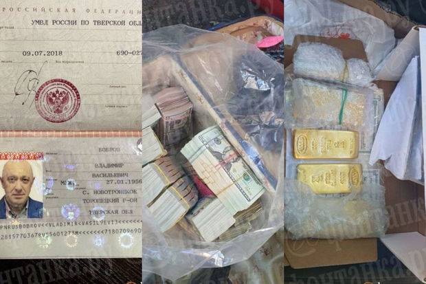 Qızıl külçələr, saxta pasportlar və ... - Priqojinin ofisindən ŞOK GÖRÜNTÜLƏR