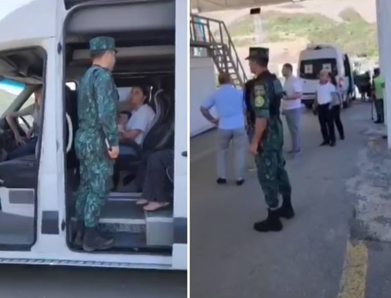 Qarabağın erməni sakinləri “Laçın” sərhəd-buraxılış məntəqəsindən maneəsiz keçirlər - VİDEO