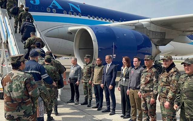 Xilasedicilərimizin növbəti qrupu ölkəmizə qayıdır - VİDEO